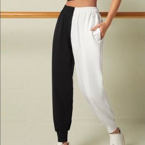 Half black & white sweatpants